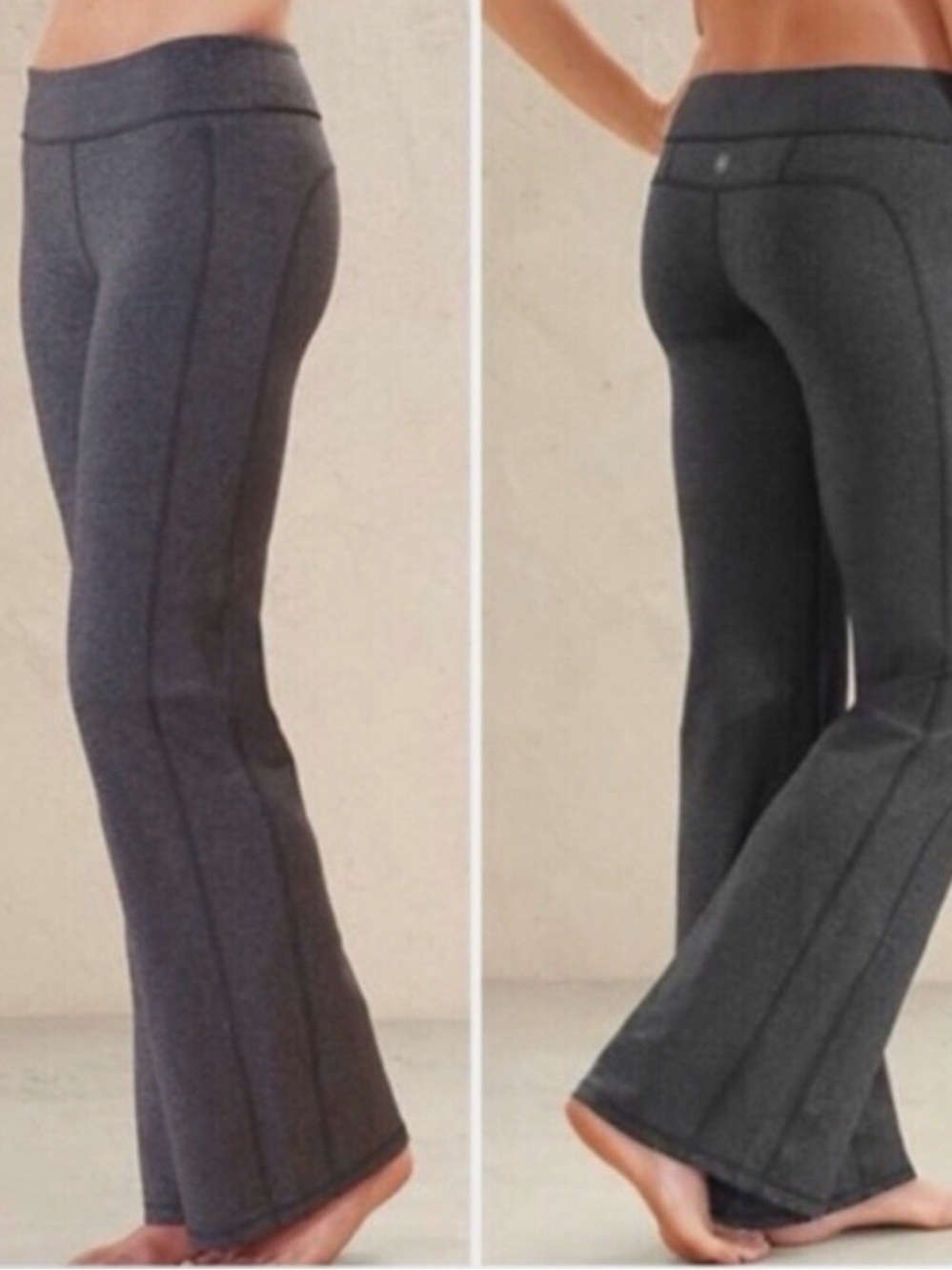 Athleta Kickbooty Wide Leg Yoga Pants Size S ,GREY